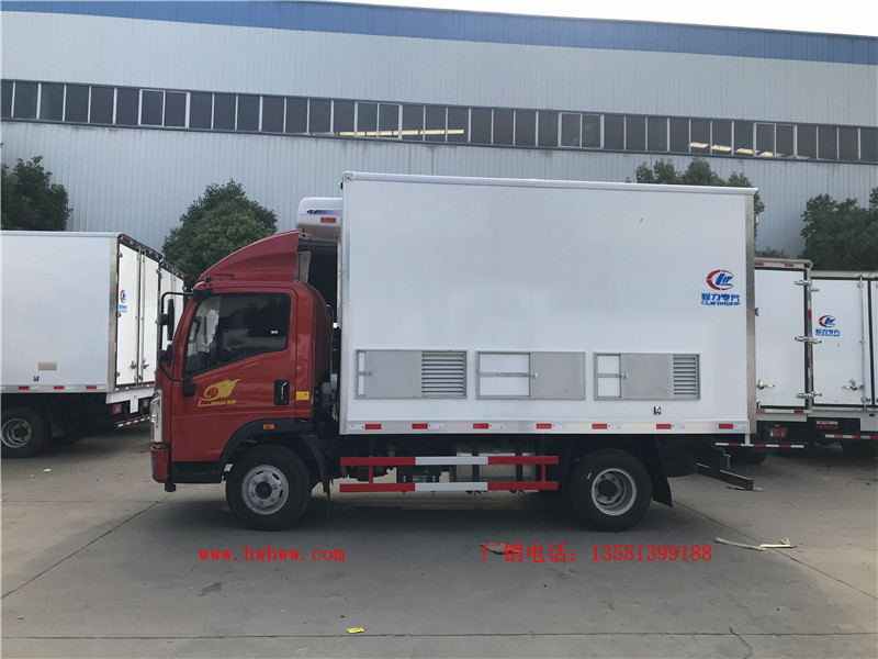 （厢长4.1米）重汽豪沃畜禽冷藏车